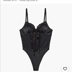 Savage Fenty satin and lace onepiece bodysuit